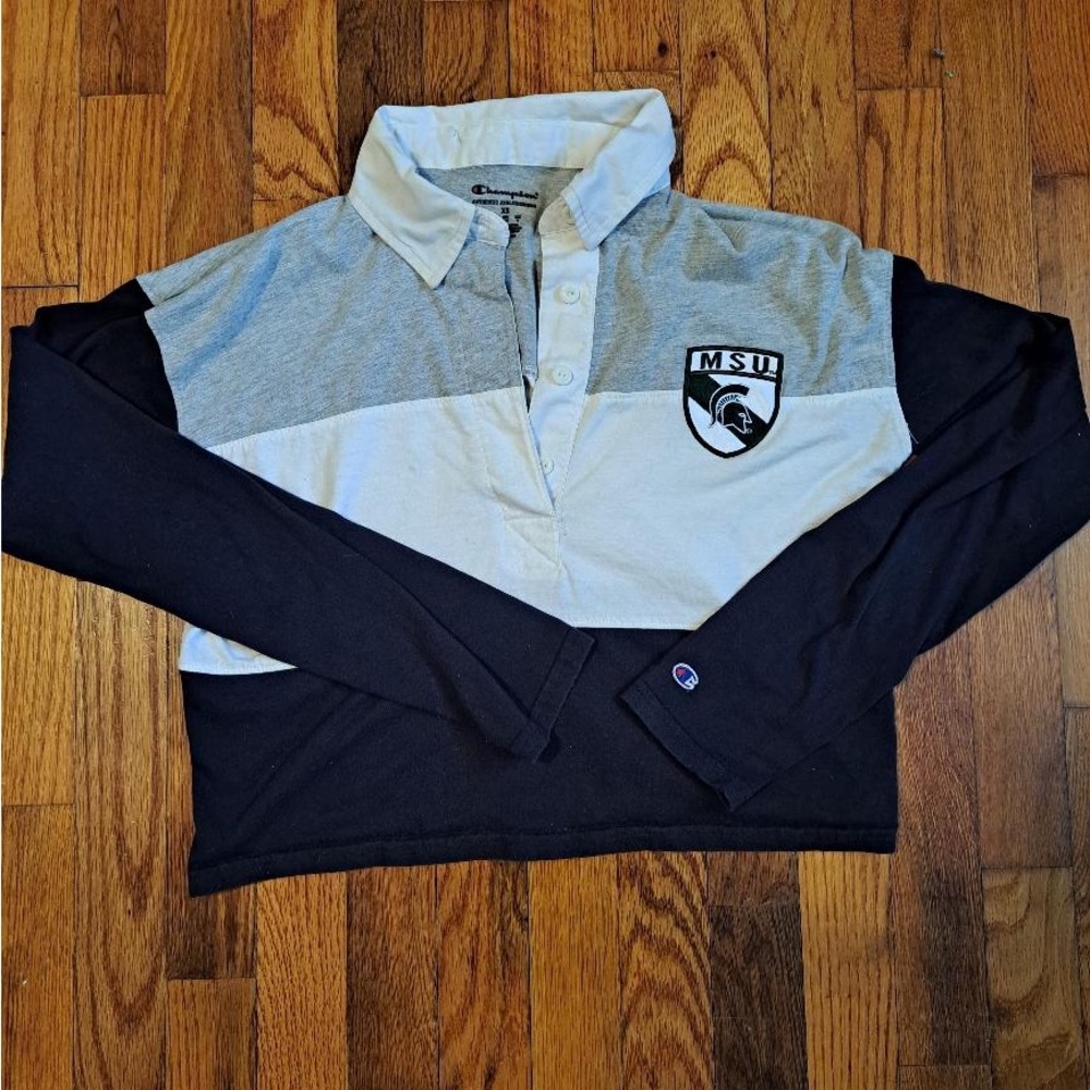 Retro Champion Long Sleeve Polo